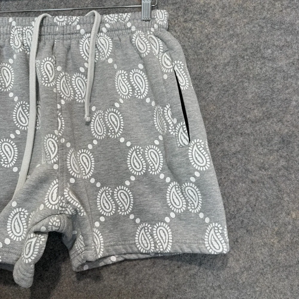 Collect & Select Shorts Mens Medium Paisley Print Drawstring Fleece‎ Sweat 4.5